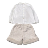 Barcellino Completo 2Pz Camicia-Shorts Bianco per Neonata 125920 BIANCO BARCELLINO 