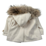 Barcellino Cappotto tinta unita con Cappuccio Panna per Neonata 126405 PANNA BARCELLINO 