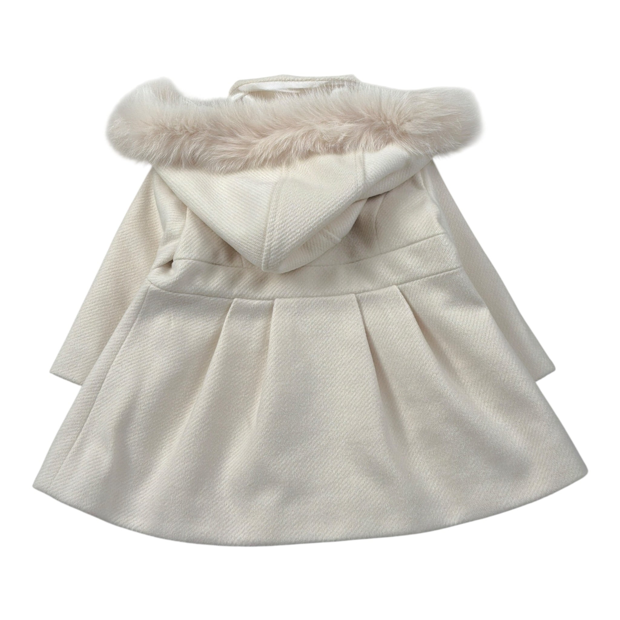 Barcellino Cappotto tinta unita con Cappuccio Panna per Neonata 126417 PANNA BARCELLINO 