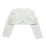 Barcellino Coprispalle tinta unita con Logo Bianco per Bambina 4533J BIANCO BARCELLINO 