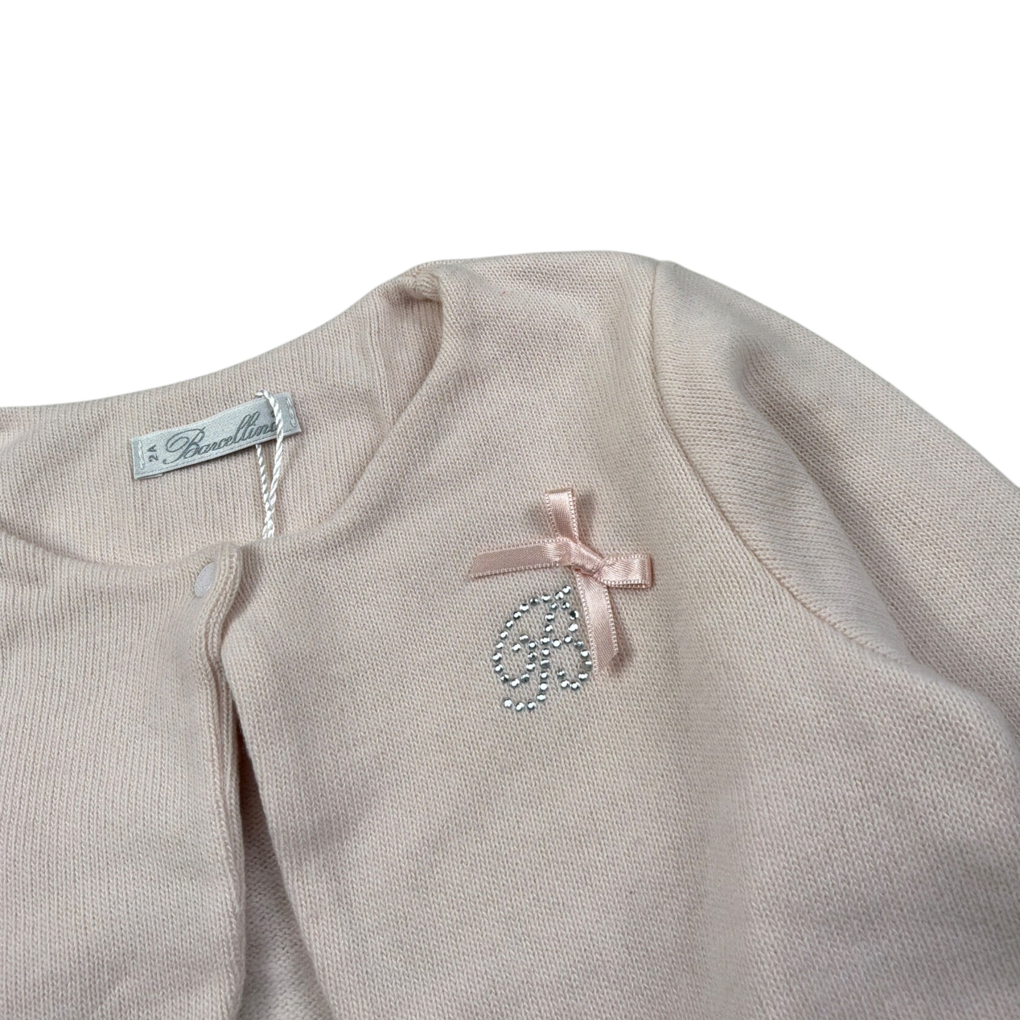 Barcellino Coprispalle tinta unita con Logo Rosa per Neonata 4533 ROSA BARCELLINO 