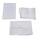 Barcellino Set Lenzuola 3Pz tinta unita con Stampa Bianco per Neonato 4687 BIANCO BARCELLINO 