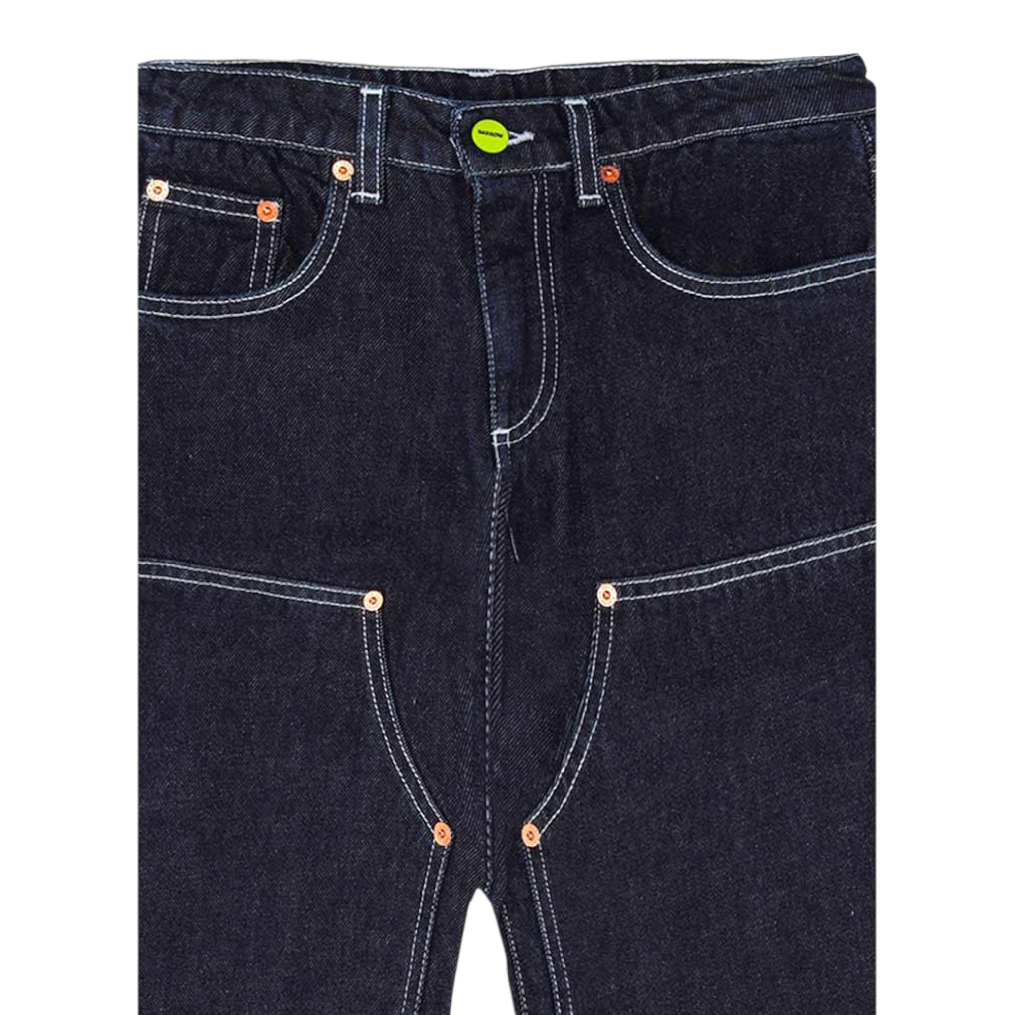 Barrow Kids Jeans tinta unita con Cuciture In Contrasto Blu per Bambino F5BKJGDP206 BLU BARROW KIDS 