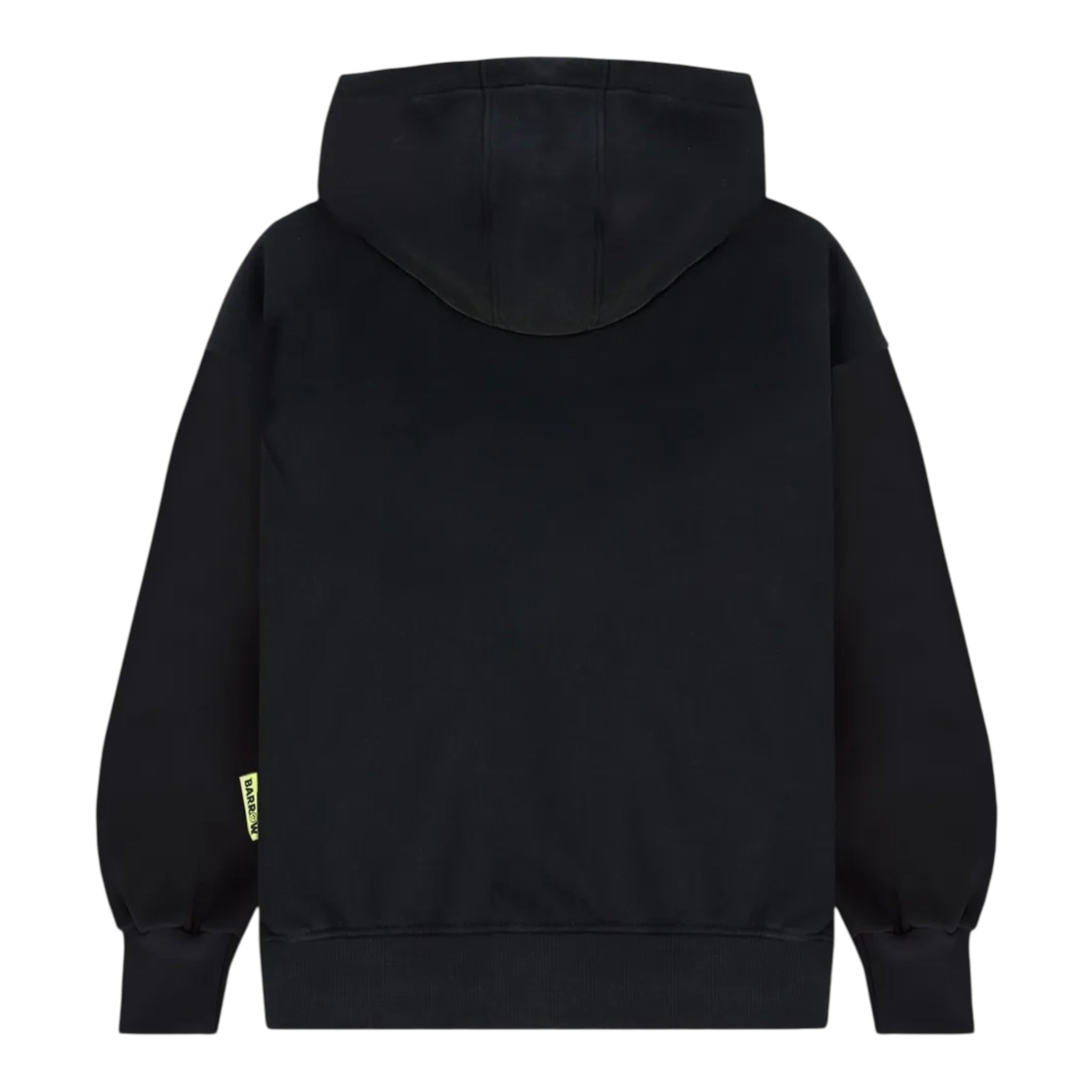 Barrow Kids Felpa tinta unita con Cappuccio E Stampa Nero per Bambino F5BKJUHS056 NERO BARROW KIDS 