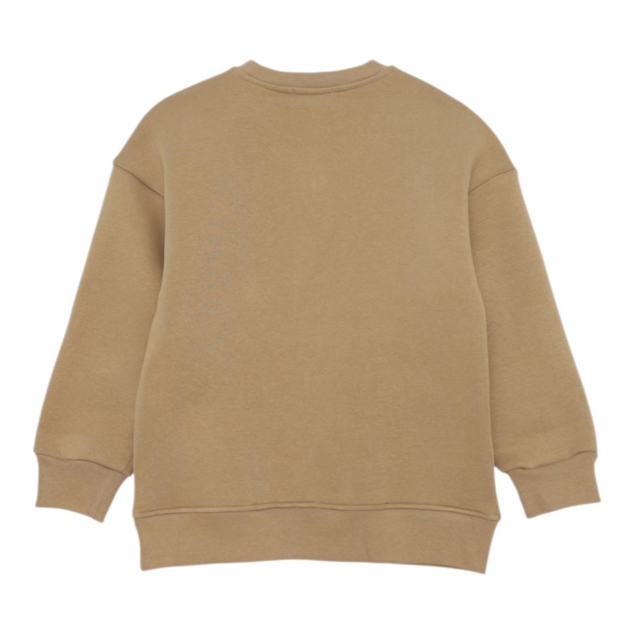 Barrow Kids Felpa Chiusa Girocollo tinta unita con Logo Cammello per Bambino F5BKJUSW237 CAMMELLO BARROW KIDS 