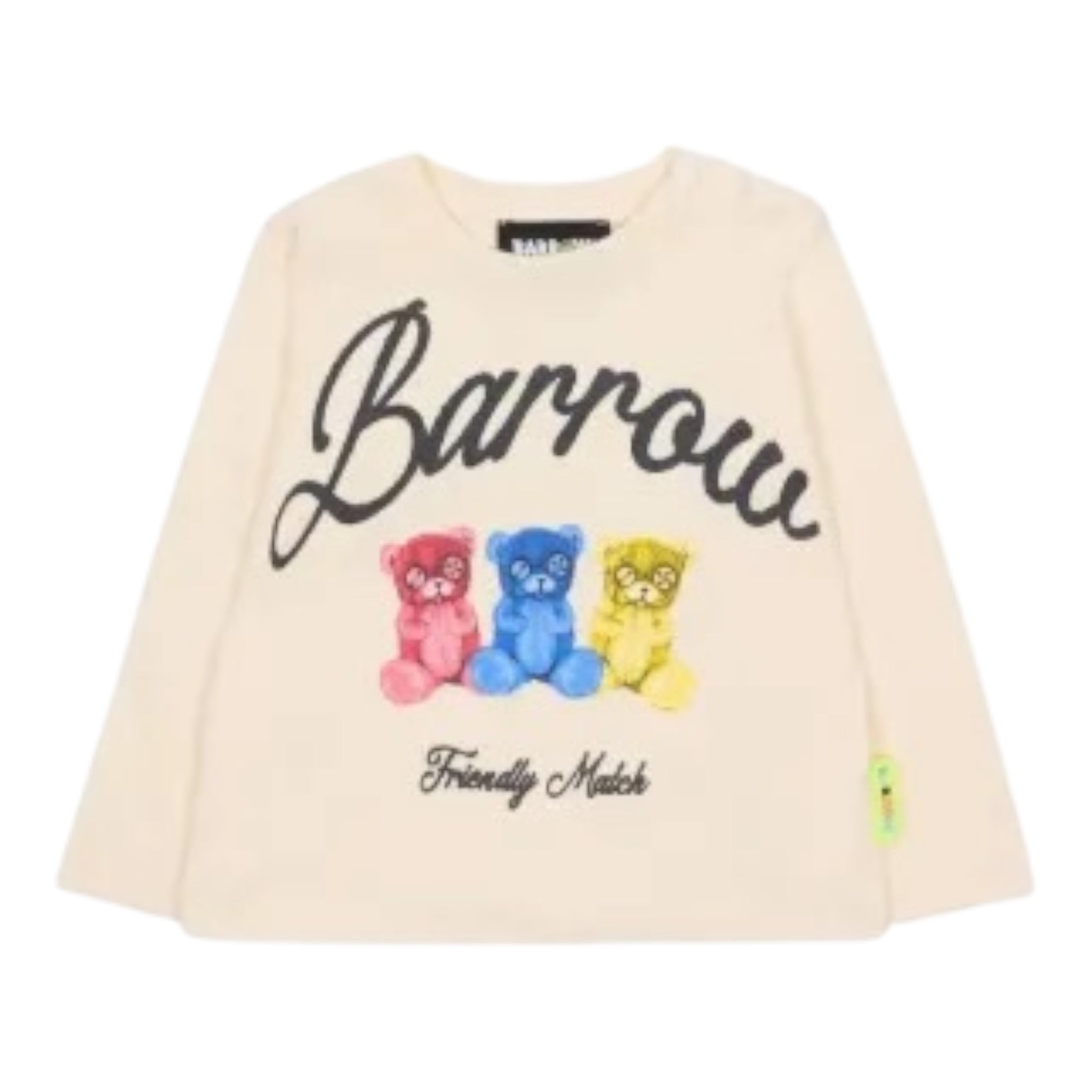 Barrow Kids Shirt tinta unita con Stampa Beige per Neonato F5BKUNTH217 BEIGE BARROW KIDS 