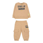 Barrow Kids Completo tinta unita 2Pz Felpa-Pantalone Beige per Neonato F5BKUNTP213 BEIGE BARROW KIDS 