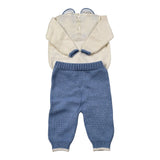 Bebe' Di Almy Completo 2 Pezzi Maglia-Pantalone Bicolore Panna/Azzurro per Neonato 2P18 PANNA/AZZURRO BEBE' DI ALMY 
