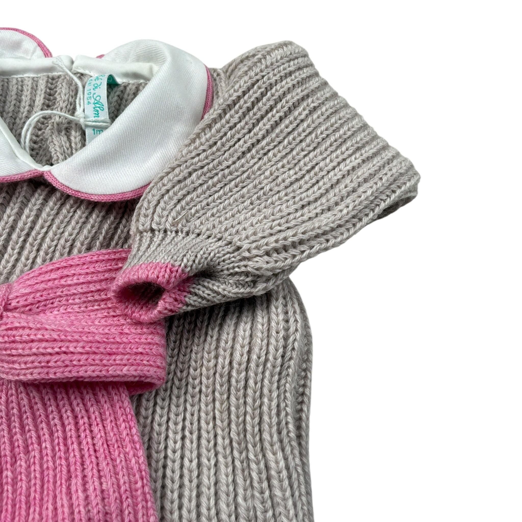 Bebe' Di Almy Tutina Manica Lunga con Fiocco Biege per Neonata T77L BEIGE BEBE' DI ALMY 