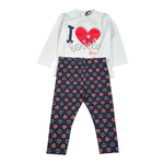 Bembo Completo 2Pz Shirt-Leggins Bianco per Neonata DFJDJ BIANCO  