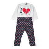 Bembo Completo 2Pz Shirt-Leggins Bianco per Neonata DFJDJ BIANCO  