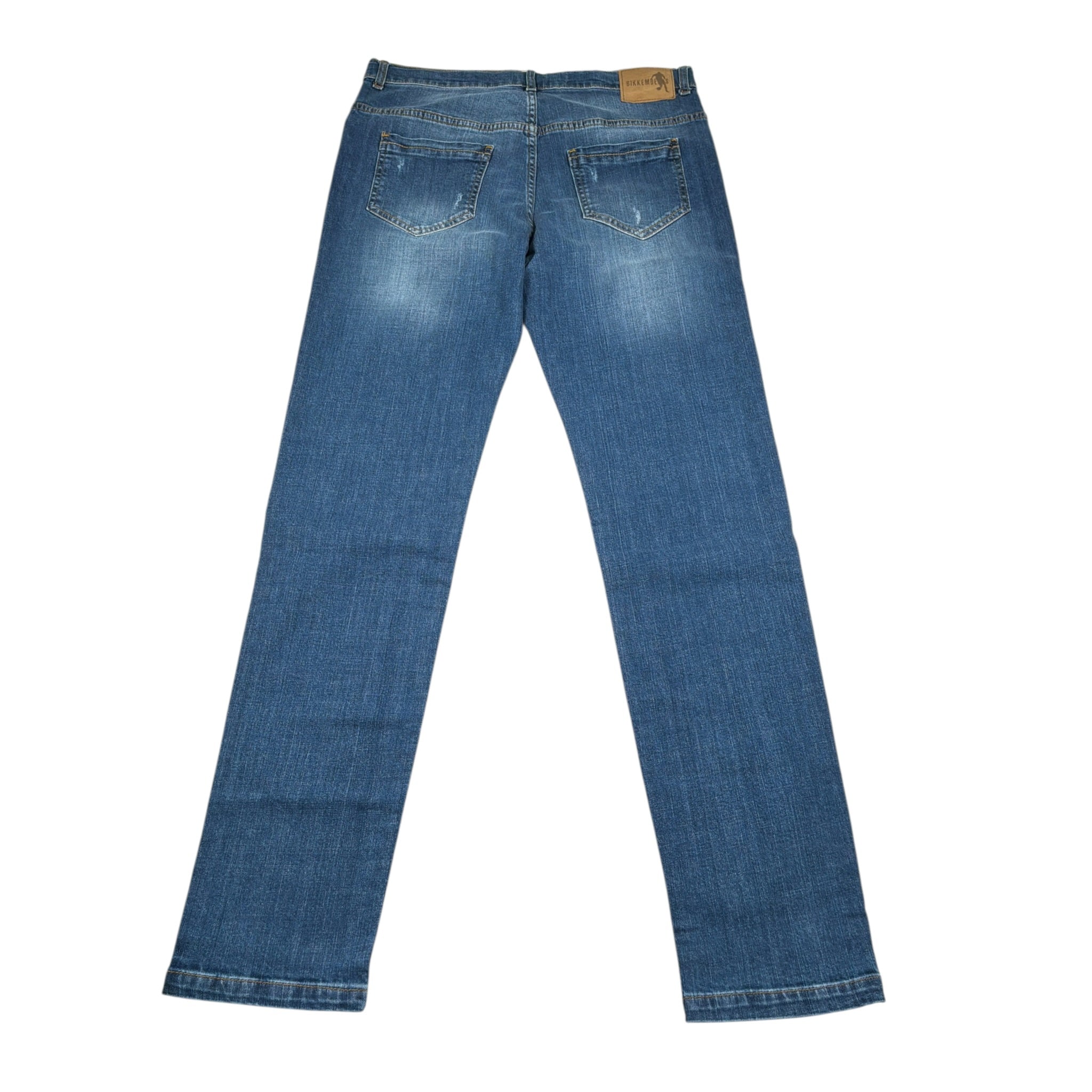 Bikkembergs Jeans tinta unita con Girovita Regolabile Azzurro per Bambino BK0878 AZZURRO BiKKEMBERGS 