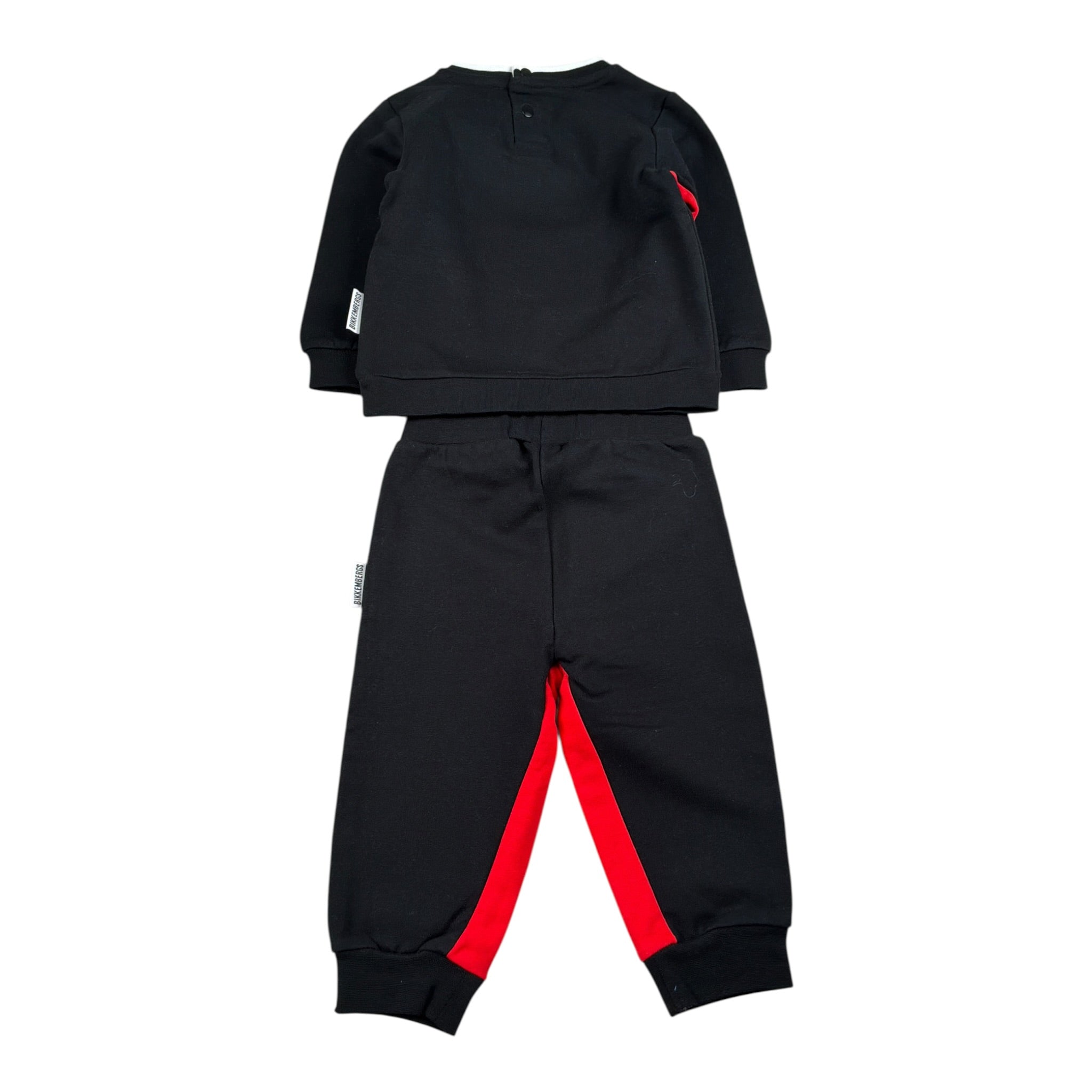 Bikkembergs Completo 2Pz Felpa-Pantalone Nero per Neonato BK1061 NERO BiKKEMBERGS 