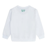 Bikkembergs Felpa Chiusa Girocollo tinta unita con Stampa Bianco per Bambino BK3026 BIANCO BiKKEMBERGS 