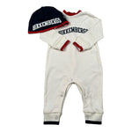 Bikkembergs Tutina Manica Lunga tinta unita con Cappello Panna per Neonato BK3726 PANNA BiKKEMBERGS 