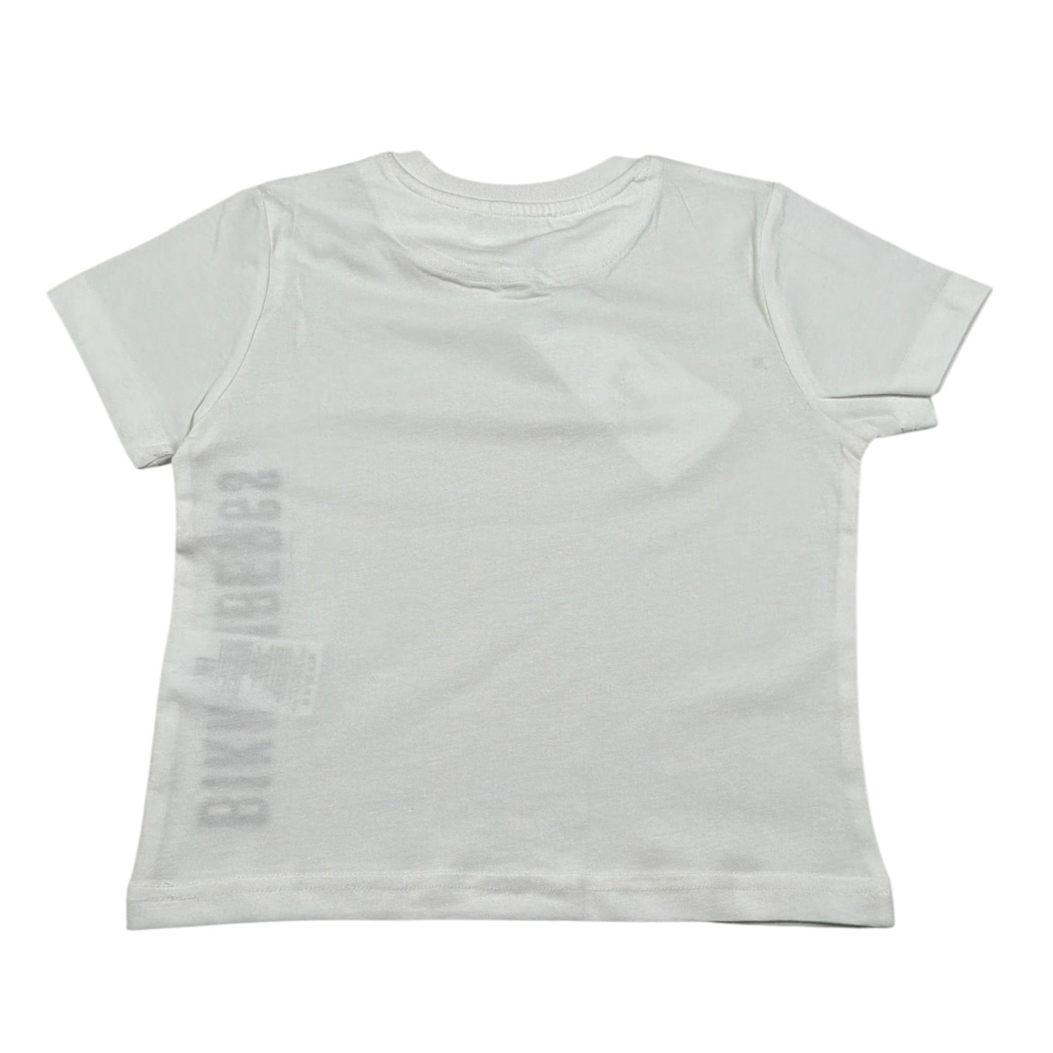 Bikkembergs T-Shirt Girocollo tinta unita con Logo Bianco per Bambino BK3730 BIANCO BiKKEMBERGS 