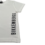 Bikkembergs T-Shirt Girocollo tinta unita con Logo Bianco per Bambino BK3730 BIANCO BiKKEMBERGS 