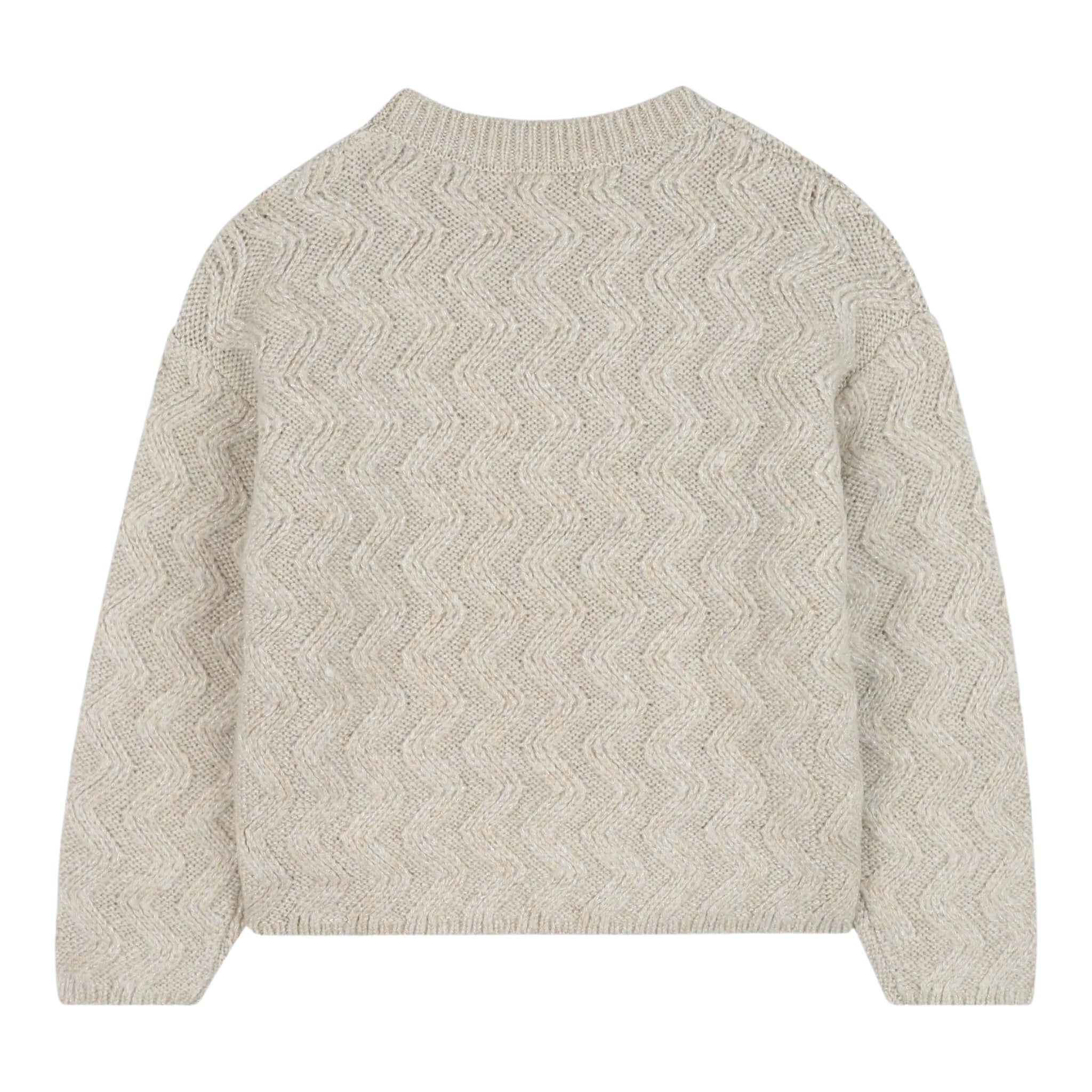 Billieblush Maglia Girocollo tinta unita con Paillettes Beige per Bambina 5U21382J BEIGE BillIEBLUSH 