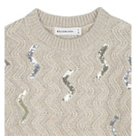 Billieblush Maglia Girocollo tinta unita con Paillettes Beige per Bambina 5U21382J BEIGE BillIEBLUSH 
