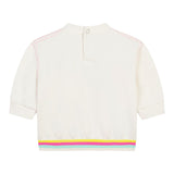 Billieblush Felpa Chiusa Girocollo tinta unita con Stampa Panna per Neonata U20534 PANNA BillIEBLUSH 