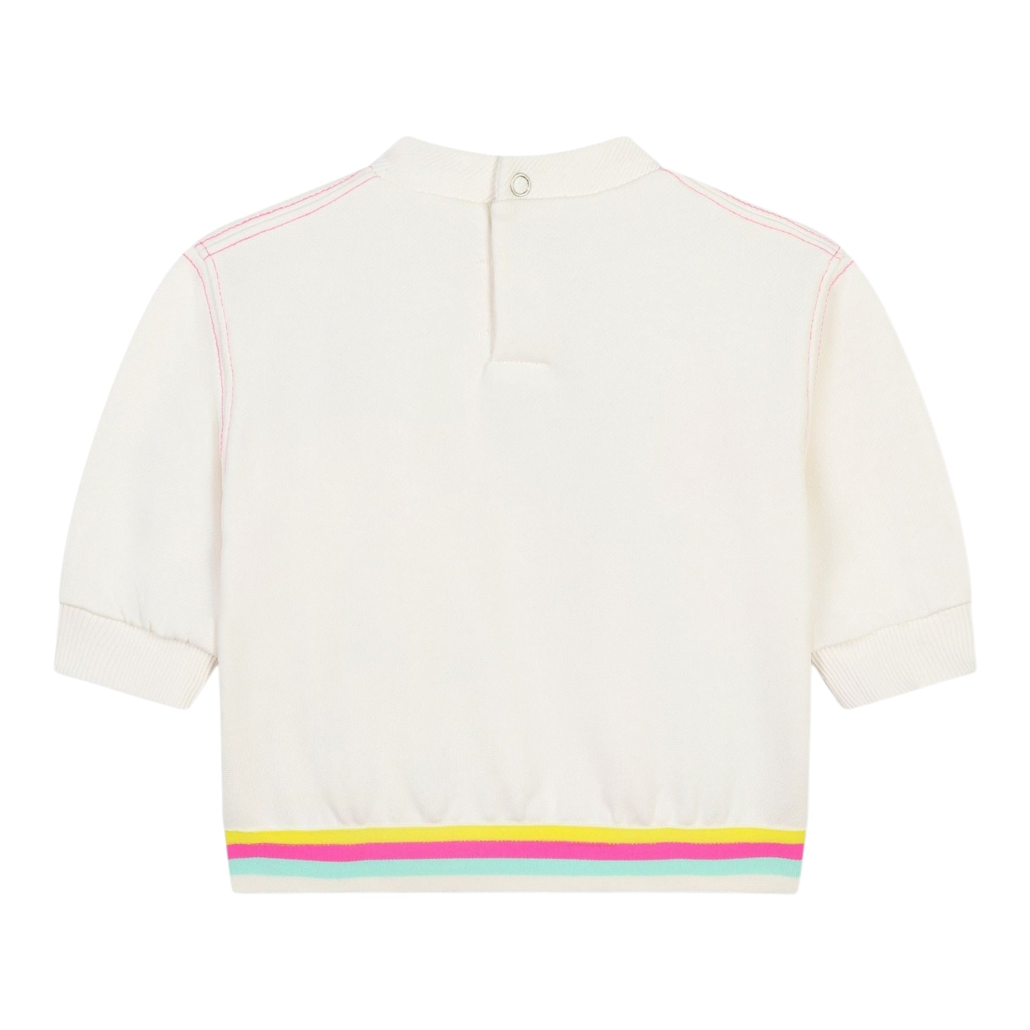 Billieblush Felpa Chiusa Girocollo tinta unita con Stampa Panna per Neonata U20534 PANNA BillIEBLUSH 