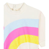 Billieblush Felpa Chiusa Girocollo tinta unita con Stampa Panna per Neonata U20534 PANNA BillIEBLUSH 