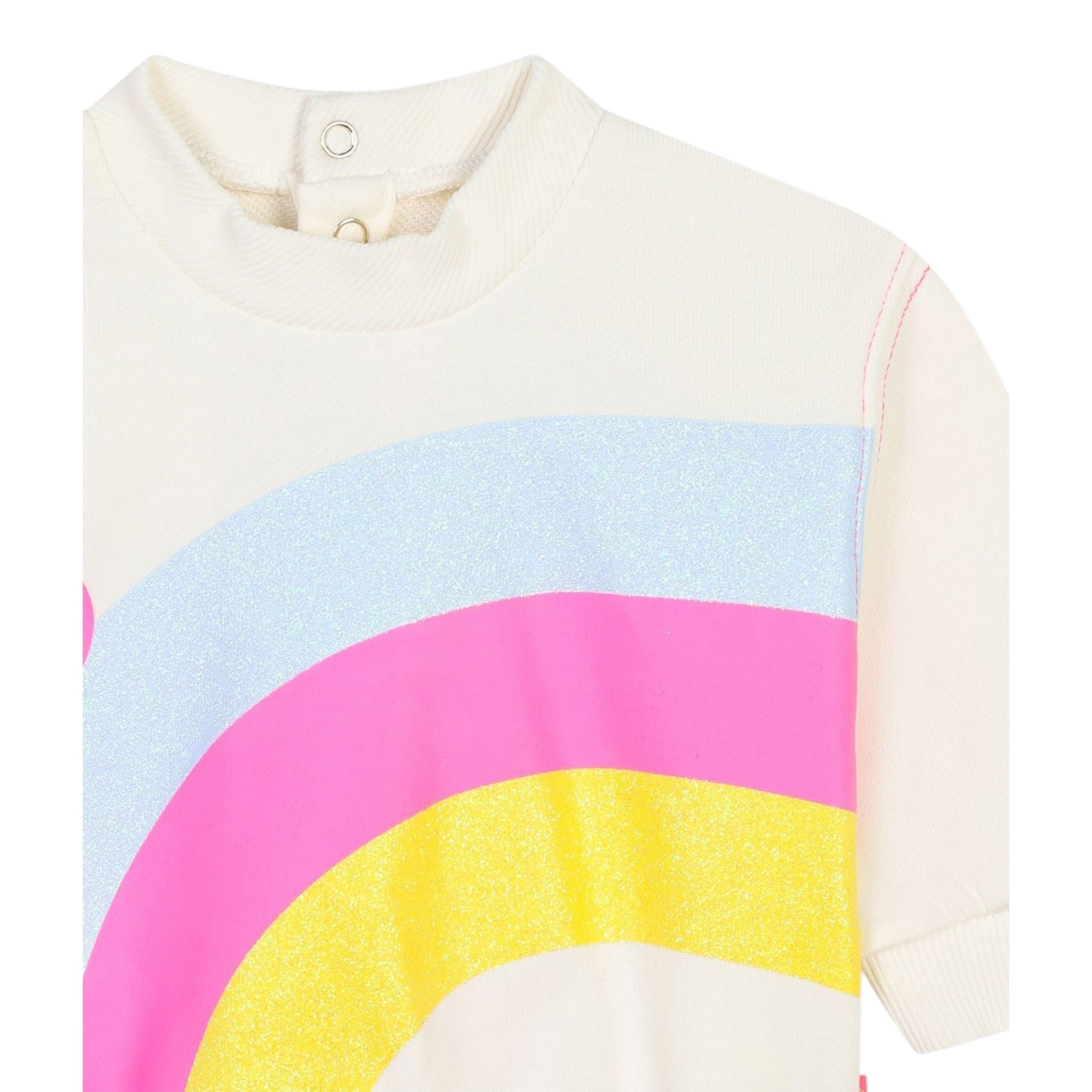 Billieblush Felpa Chiusa Girocollo tinta unita con Stampa Panna per Neonata U20534 PANNA BillIEBLUSH 