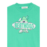 Billieblush Felpa Chiusa Girocollo tinta unita con Stampe Verde per Bambino U21162 VERDE BillIEBLUSH 