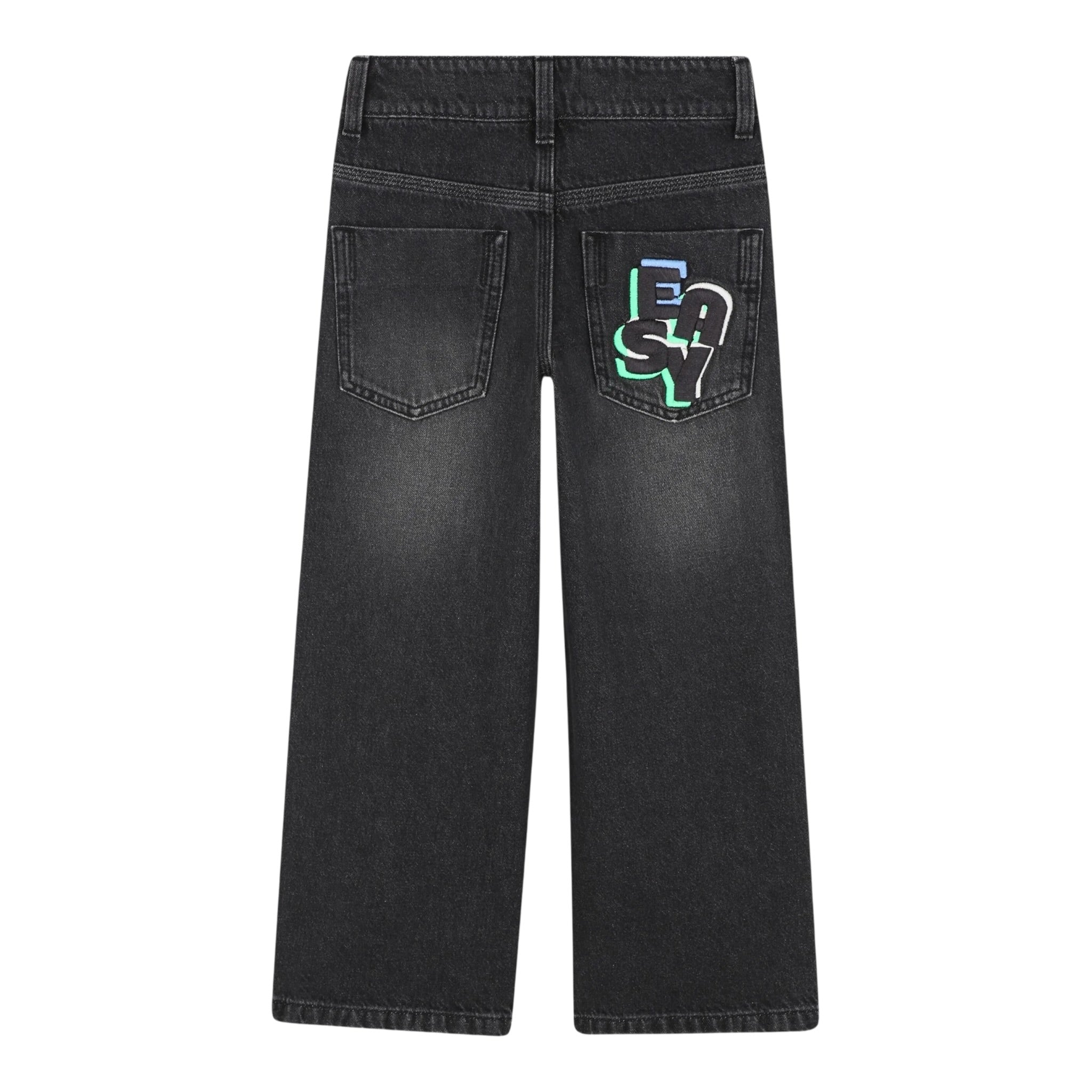 Billieblush Jeans tinta unita con Girovita Regolabile Nero per Bambino U21189 NERO BillIEBLUSH 