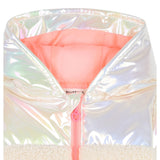 Billieblush Giubbino tinta unita con Cappuccoo E Pelliccia Panna per Neonata U21246 PANNA BillIEBLUSH 