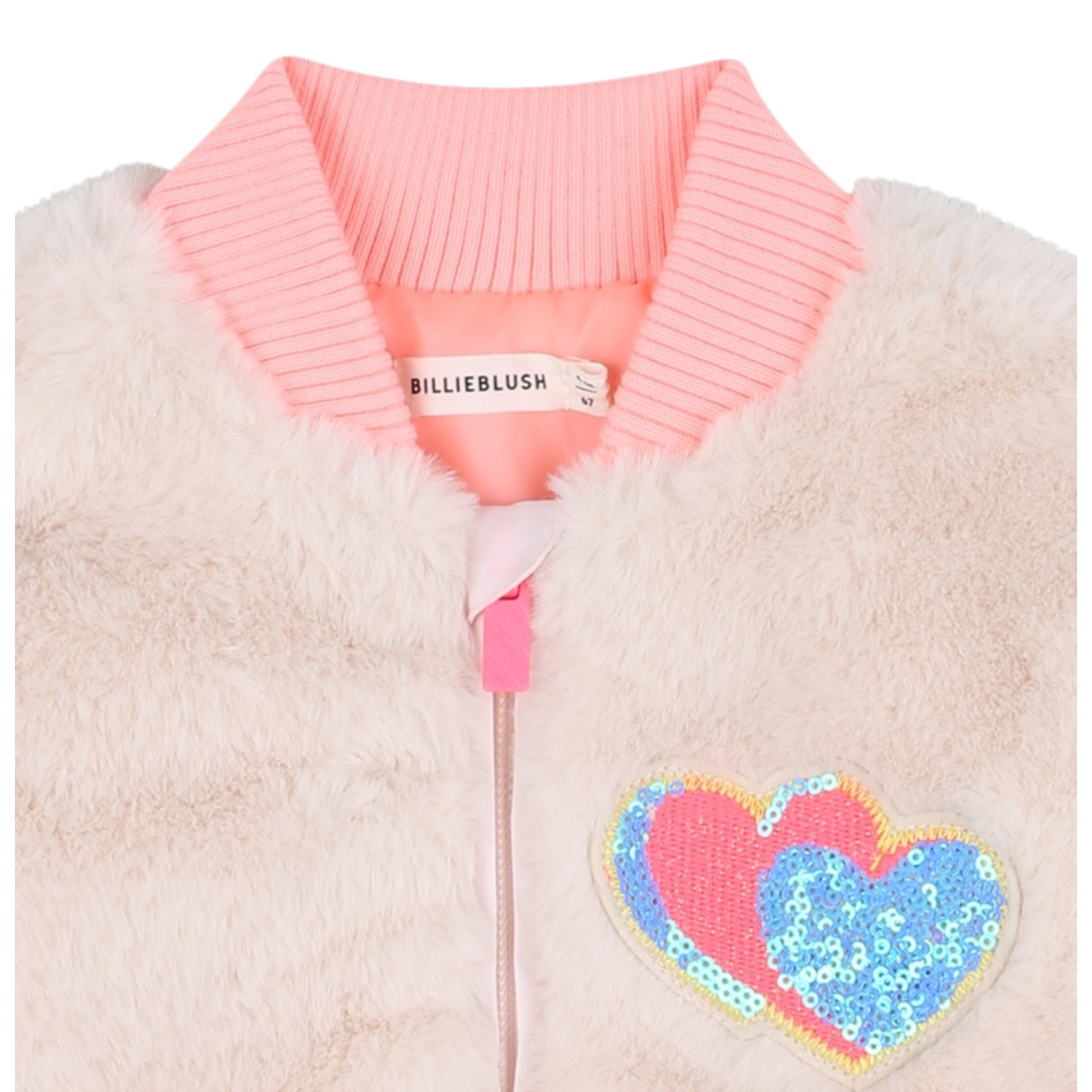 Billieblush Pelliccia tinta unita con Zip Rosa per Neonata U21251 ROSA BillIEBLUSH 