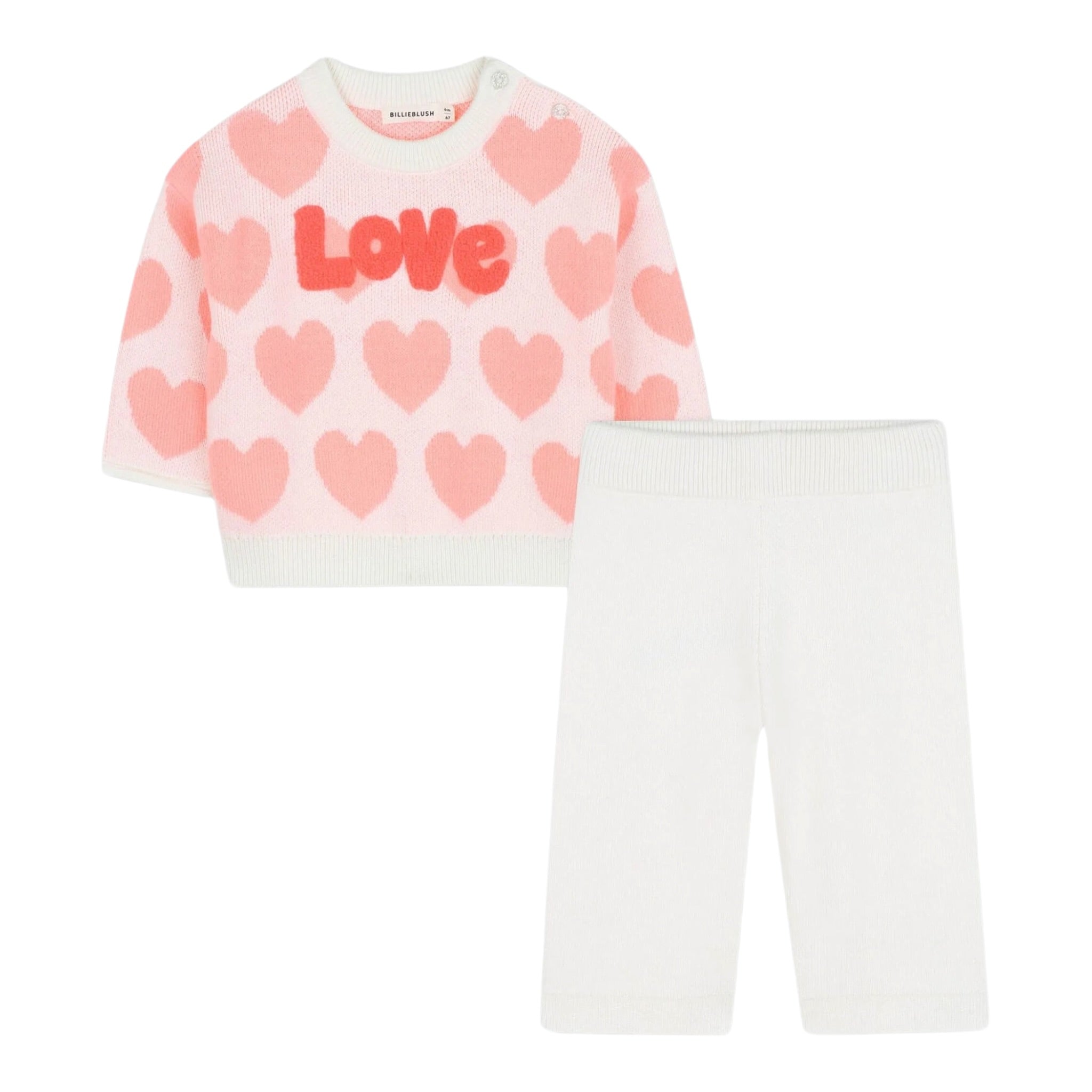 Billieblush Completo 2 Pezzi Maglia-Pantalone tinta unita Rosa per Neonata U21256 ROSA BillIEBLUSH 