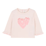 Billieblush Shirt Girocollo tinta unita con Stampa Rosa per Neonata U21266 ROSA BillIEBLUSH 
