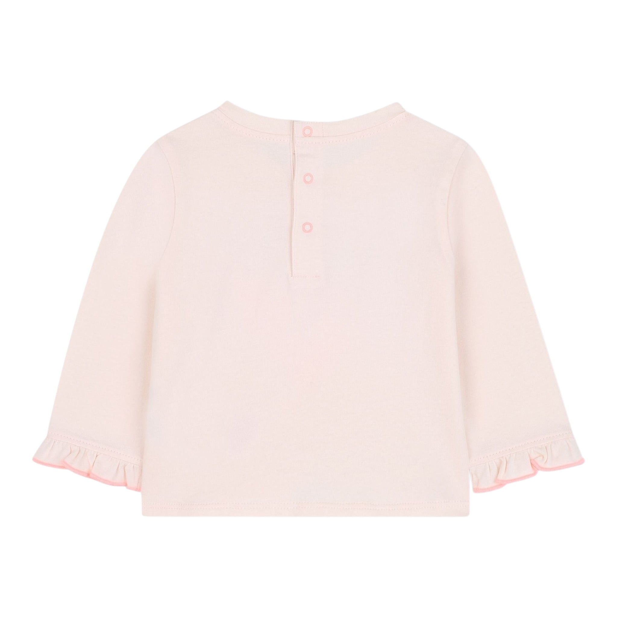 Billieblush Shirt Girocollo tinta unita con Stampa Rosa per Neonata U21266 ROSA BillIEBLUSH 