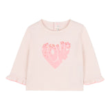 Billieblush Shirt Girocollo tinta unita con Stampa Rosa per Neonata U21266X ROSA BillIEBLUSH 