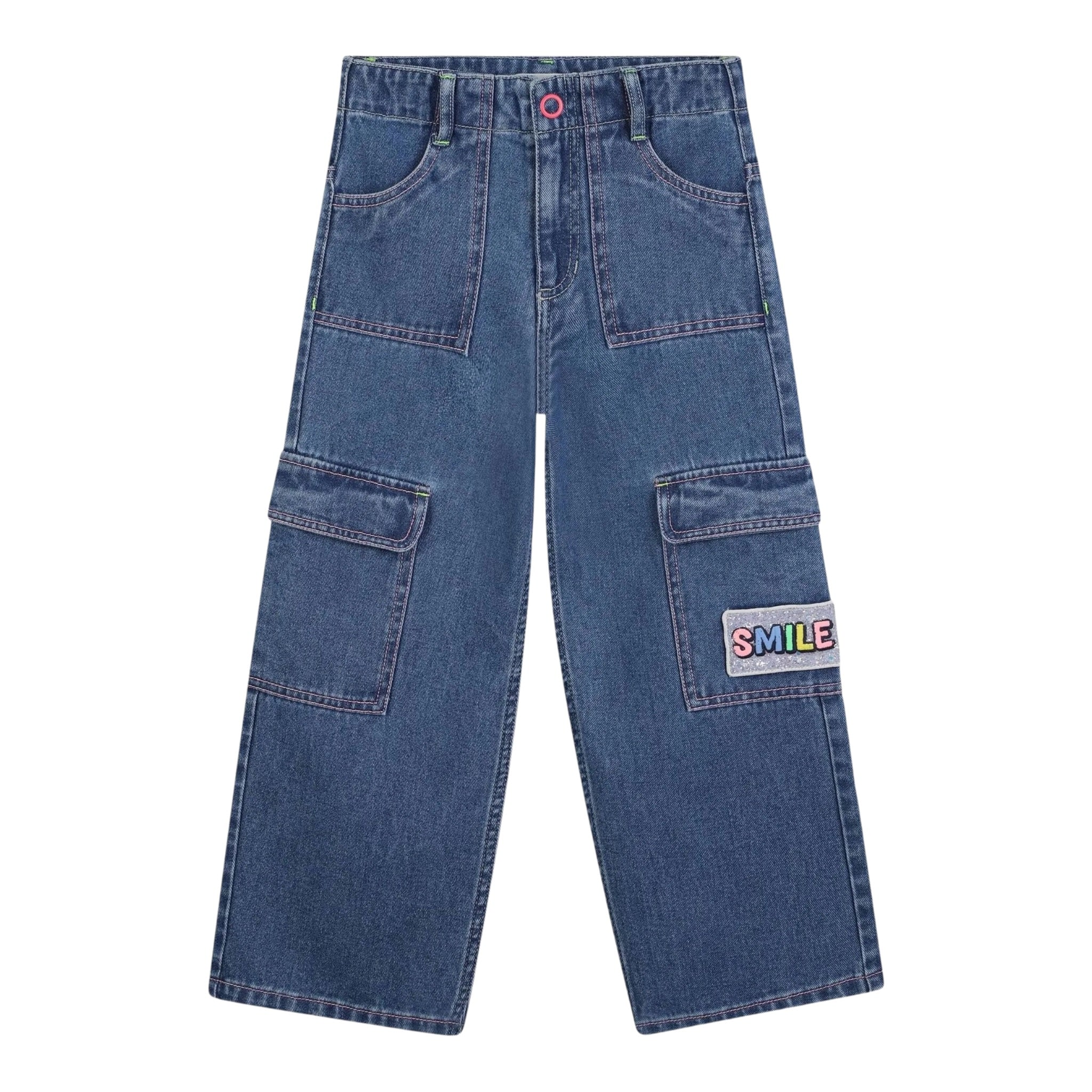 Billieblush Jeans tinta unita Modello Palazzo Blu per Bambina U21329 BLU BillIEBLUSH 