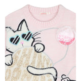 Billieblush Maglia Girocollo tinta unita con Ricami Rosa per Bambina U21380 ROSA BillIEBLUSH 