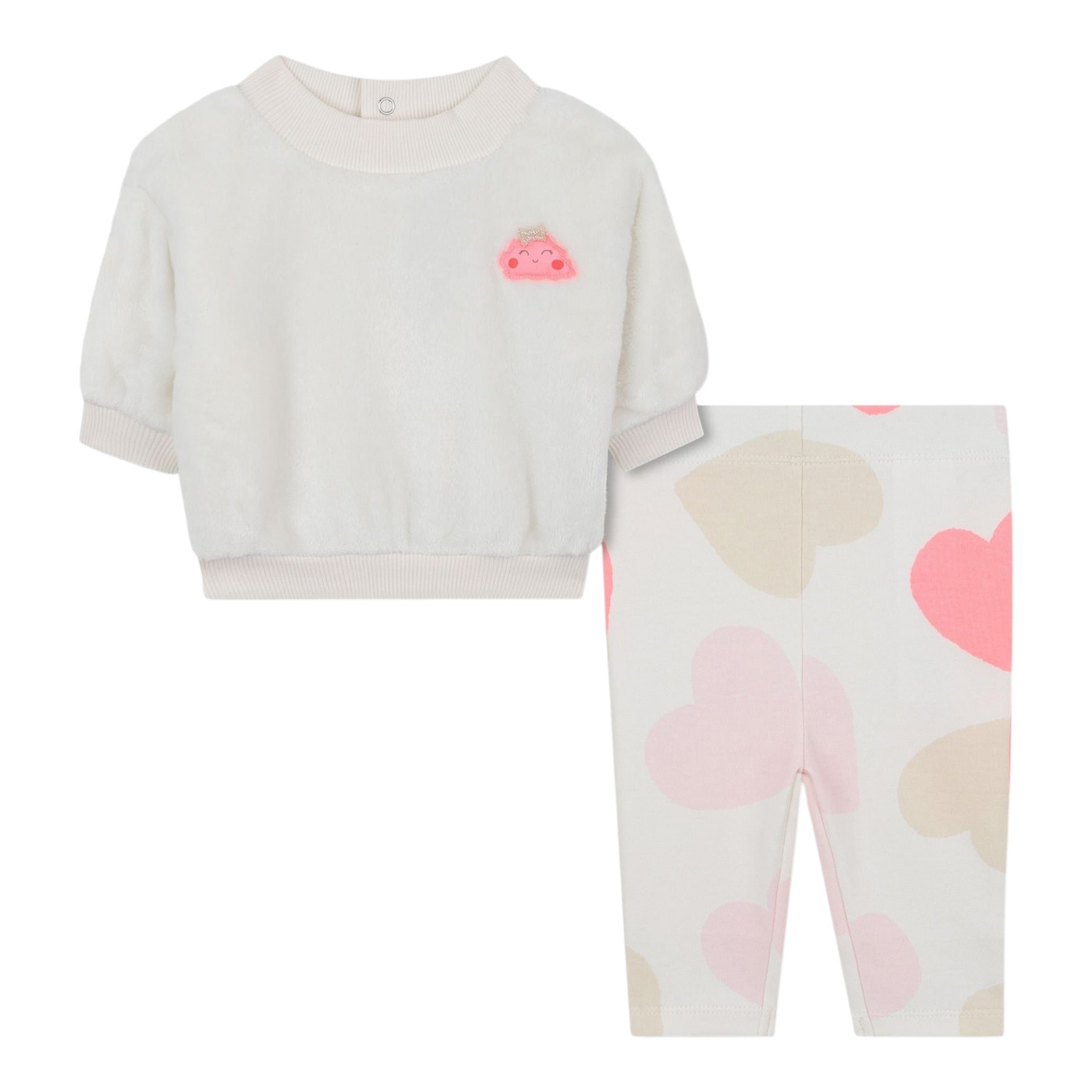 Billieblush Completo 2 Pezzi Felpa-Leggins Panna per Neonata U21449 PANNA BillIEBLUSH 