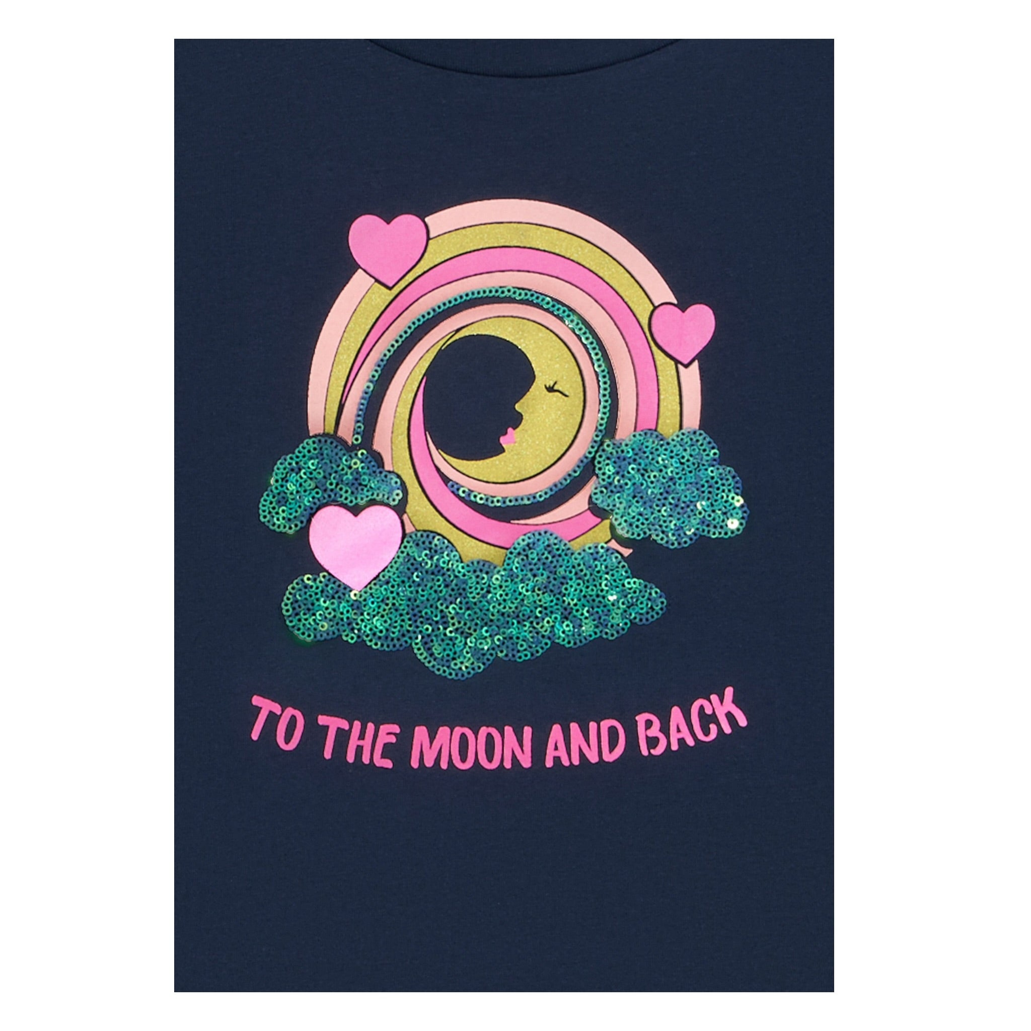Billieblush Shirt Girocollo tinta unita con Stampe Blu per Bambina U21609 BLU BillIEBLUSH 