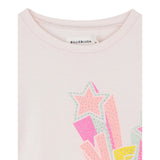 Billieblush Shirt Girocollo tinta unita con Stampe Rosa per Neonata U21611X ROSA BillIEBLUSH 