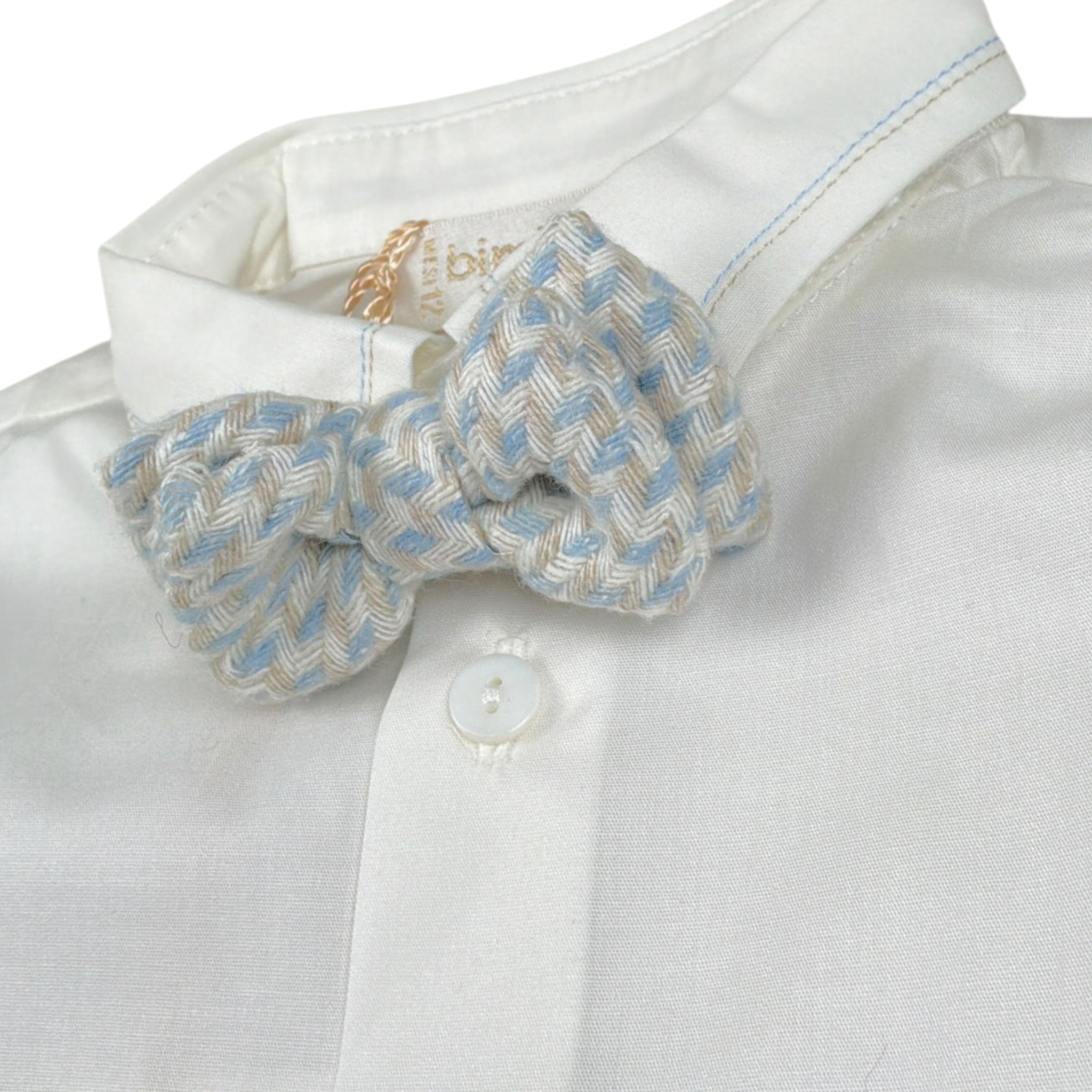 Bimbalo' Completo Cerimonia 3Pz Camicia-Pantalone-Papillon Bianco per Neonato 7455 BIANCO BIMBALO' 