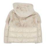 Blauer Giubbino tinta unita con Pelliccia Zip E Cappuccio Beige per Neonata 02411 BEIGE BLAUER 