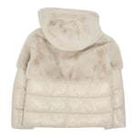 Blauer Giubbino tinta unita con Pelliccia Zip E Cappuccio Beige per Neonata 02411 BEIGE BLAUER 