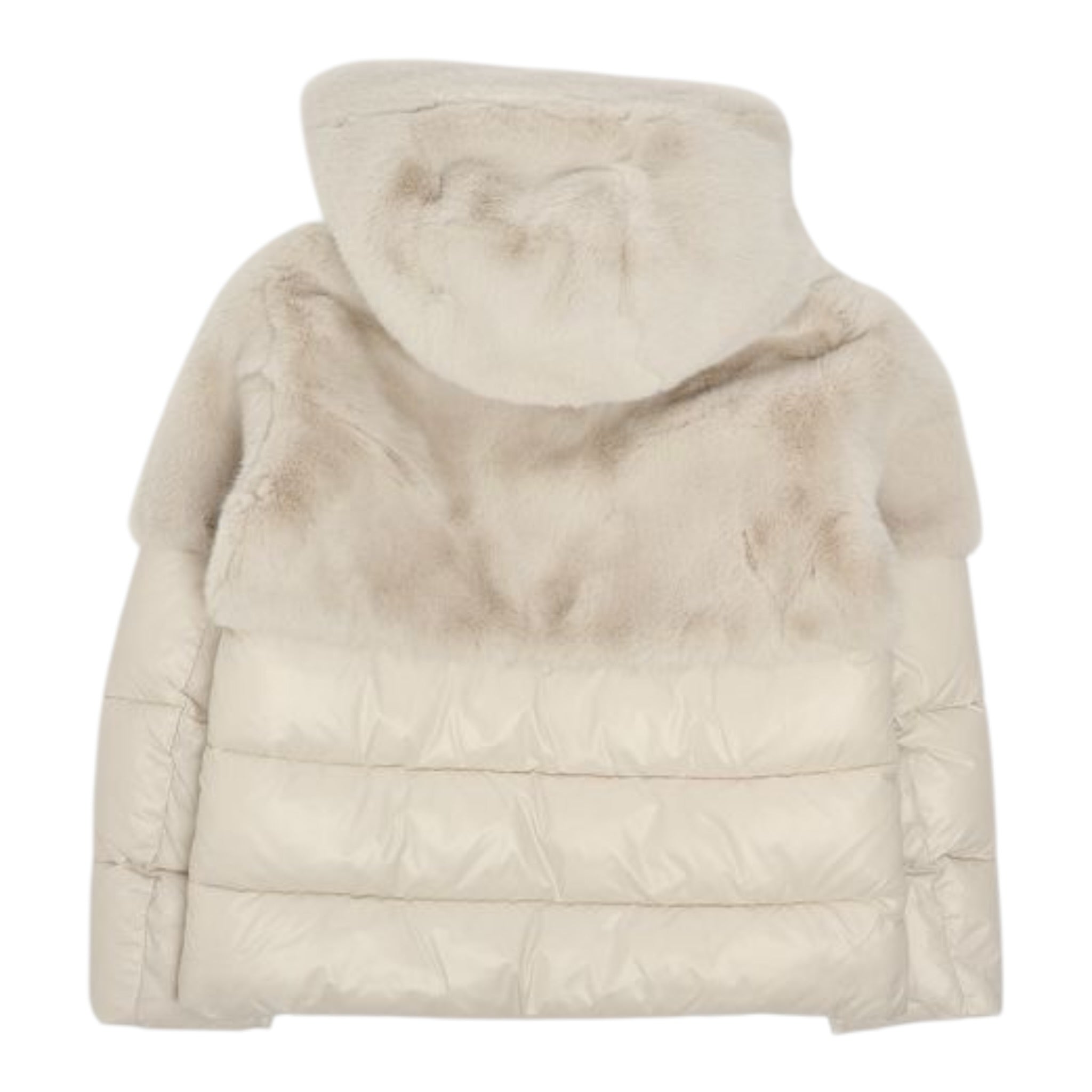 Blauer Giubbino tinta unita con Pelliccia Zip E Cappuccio Beige per Neonata 02411 BEIGE BLAUER 