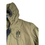 Blauer Giubbino tinta unita con Cappuccio Verde per Bambino 23WBLKC11220 VERDE BLAUER 