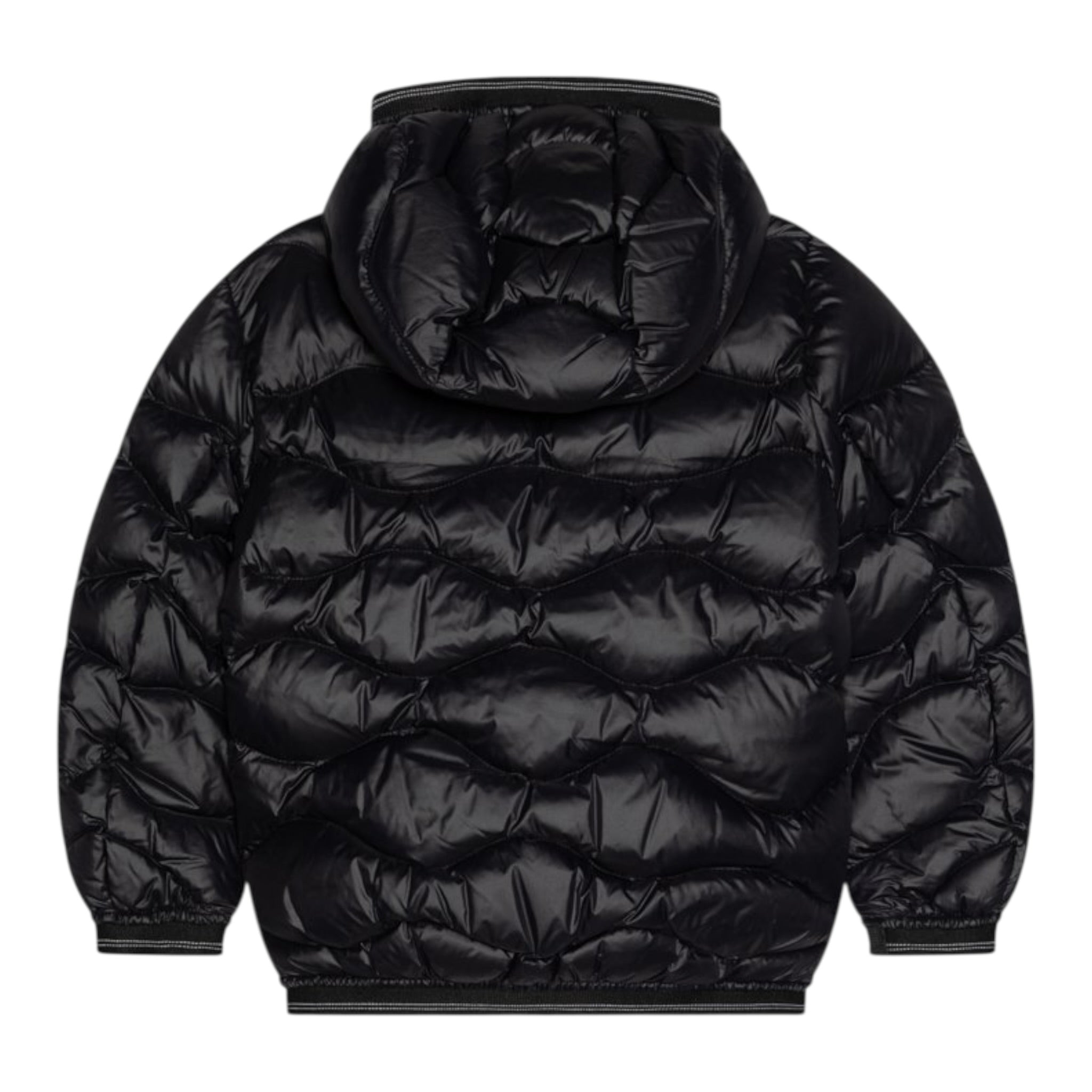 Blauer Giubbino tinta unita con Zip E Cappuccio Nero per Neonato 25SBLKC03416NX NERO BLAUER 