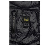 Blauer Giubbino tinta unita con Zip E Cappuccio Nero per Bambino 25SBLKC03416X NERO BLAUER 