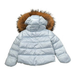 Blauer Giubbino tinta unita con Zip E Cappuccio Azzurro per Neonato 25WBBXC02450 AZZURRO BLAUER 