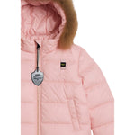 Blauer Giubbino tinta unita con Zip E Cappuccio Rosa per Neonata 25WBBXC02450F ROSA BLAUER 