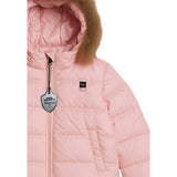 Blauer Giubbino tinta unita con Zip E Cappuccio Rosa per Neonata 25WBBXC02450F ROSA BLAUER 